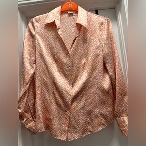 Vintage, 100% Silk Starington Button Down Shirt, Size 8